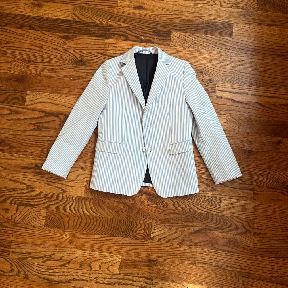 Vineyard Vines Blue and White Striped Kids Blazer